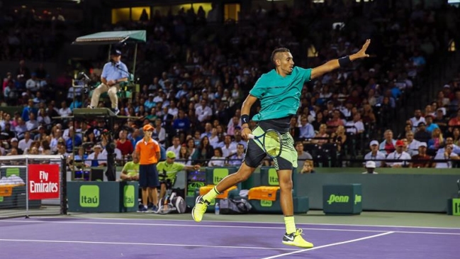 Kyrgios derribó a Zverev y enfrentará a Federer en semifinales del Masters 1.000 de Miami