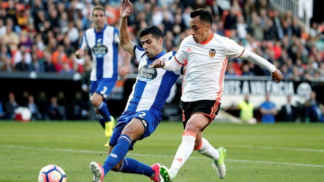Valencia contó con Fabián Orellana en el triunfo sobre Deportivo La Coruña