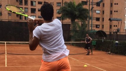   Christian Garín se sumó a los trabajos del equipo chileno de Copa Davis en Medellín 