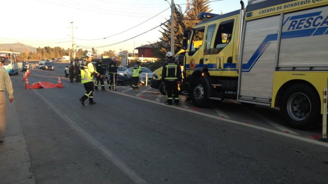 Accidente de tránsito en Quilpué dejó un peatón fallecido
