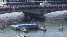Federer y Murray entrenaron en una plataforma sobre el río Limmat de Zúrich