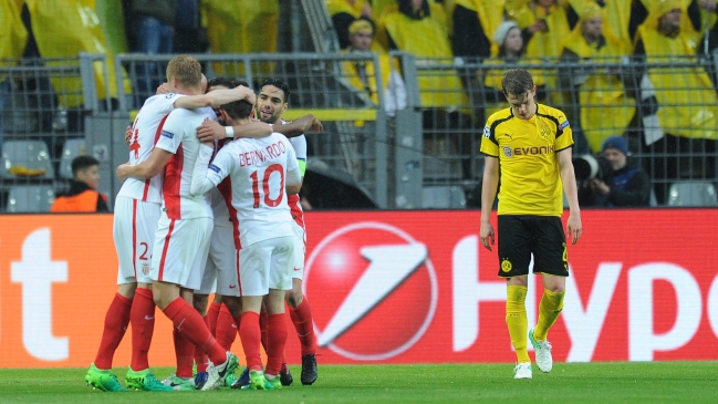 AS Mónaco batió a un golpeado Borussia Dortmund en cuartos de final de la Champions