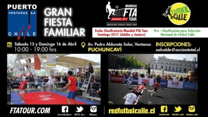 Este fin de semana comenzará el torneo de Fútbol Calle y las Clasificatorias al Mundial de Fútbol Tenis
