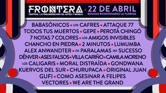 Frontera Festival anunció sus horarios y mapa