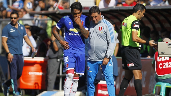 Médico de la U descartó gravedad en la lesión de Gonzalo Jara: Es sólo una contusión