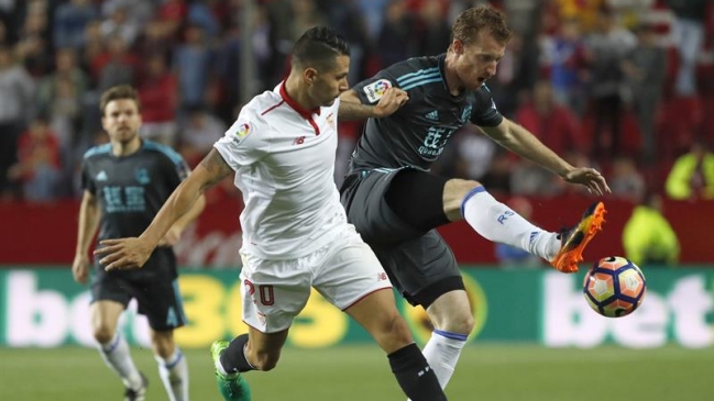 Sevilla de Sampaoli igualó ante Real Sociedad y se alejó del cupo directo a Champions