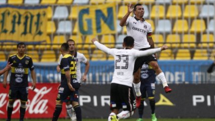 Colo Colo venció en la agonía a Everton y sigue como exclusivo líder