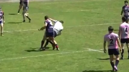   El brutal golpe que le valió sanción de por vida a joven rugbista francés 