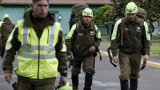 GOPE realiza operativo para dar con tres jóvenes que subieron al volcán Llaima