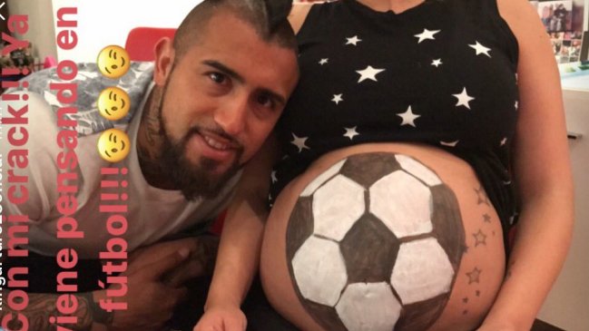 Arturo Vidal fue padre por tercera vez