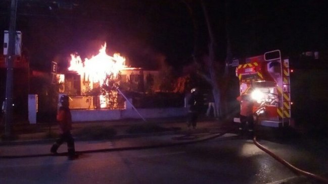 Un incendio dejó un hombre fallecido en Quilpué