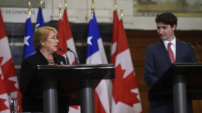 Agenda de género y cambio climático marcaron cita entre Bachelet y Trudeau
