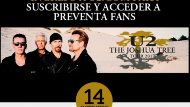 Usuarios acusan problemas al momento de comprar entradas para U2