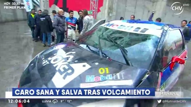 Carolina de Moras sufrió un violento accidente automovilístico en vivo