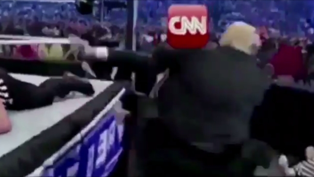 Trump tuitea video en el que golpea a un hombre con el logo de CNN