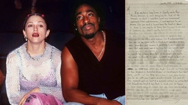Subastarán carta de Tupac Shakur cuando rompió su relación con Madonna