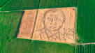 ¿Sorna o elogio? Artista hizo retrato gigante de Putin en un campo de trigo