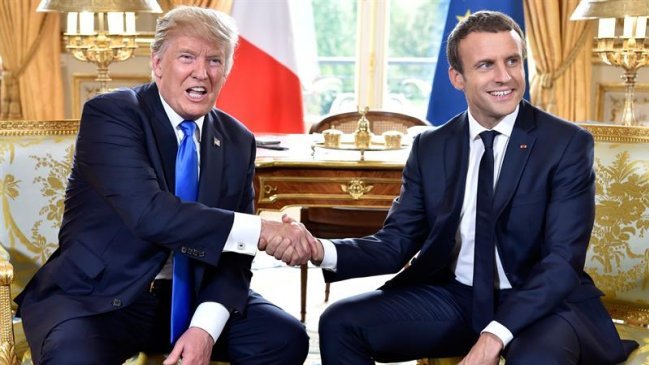 Desubicado: Trump le comentó a Macron el aspecto físico de su esposa