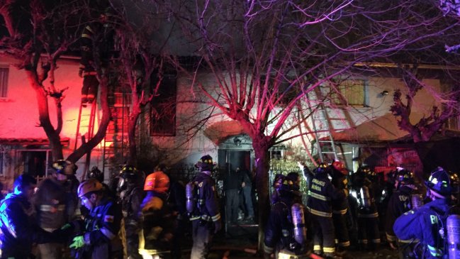 Adulto mayor falleció tras incendio en la comuna de Ñuñoa