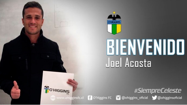 O'Higgins anunció la contratación del delantero Joel Acosta