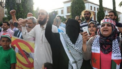   Manifestación en solidaridad con Palestina en Marruecos 