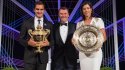 Roger Federer y Garbiñe Muguruza celebraron con sus títulos en la fiesta oficial de Wimbledon
