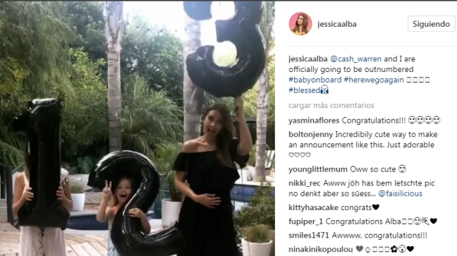 Jessica Alba será madre por tercera vez