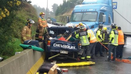   Carro de Bomberos protagonizó doble accidente de tránsito en Concepción 