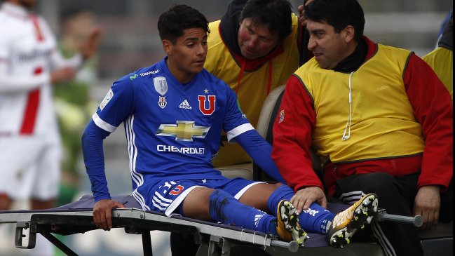 Yerko Leiva estará dos semanas fuera de las canchas en U. de Chile