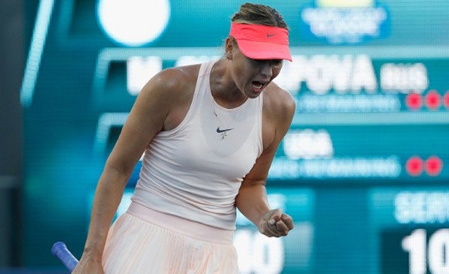 Maria Sharapova reapareció en el circuito con una victoria en Stanford