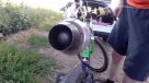 Joven le puso una turbina de avión a su bicicleta