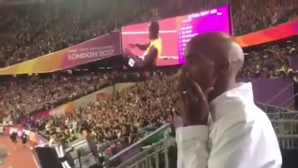   No lo podía creer: La reacción de Mo Farah ante lesión de Usain Bolt 
