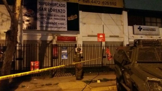 Asalto frustrado a supermercado en Recoleta dejó a una persona fallecida