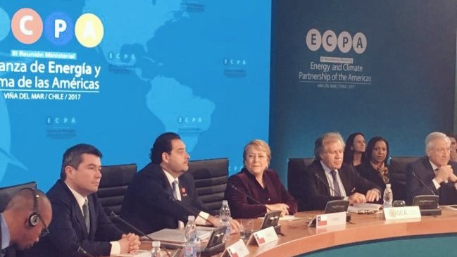 Secretario general de OEA y Presidenta Bachelet inauguraron reunión sobre clima y energía