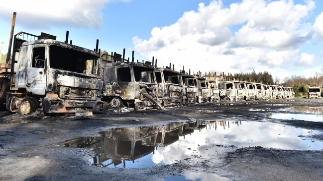 Weichan Auka Mapu se adjudicó 15 ataques incendiarios en zona del conflicto mapuche