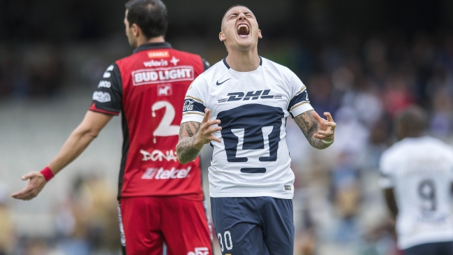 Nicolás Castillo y Marcelo Díaz fueron titulares en derrota de Pumas ante Tijuana