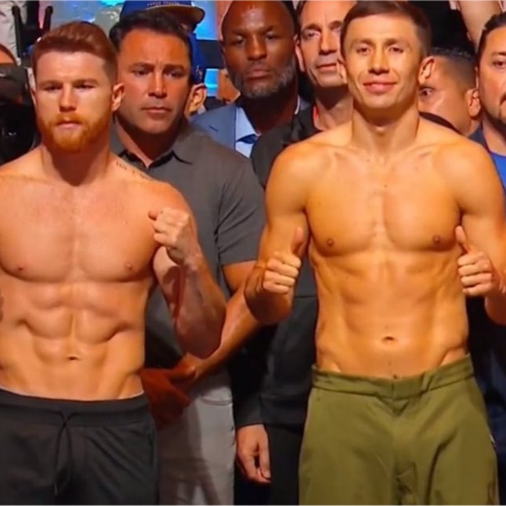 Canelo Alvarez y Gennady Golovkin superaron el pesaje y están listos para la pelea del sábado