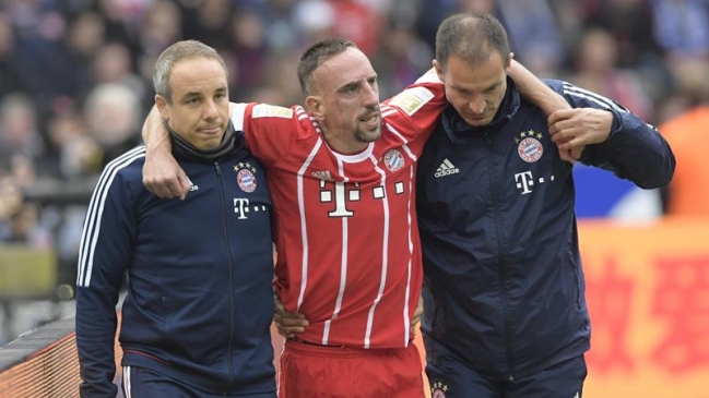 Franck Ribery sufrió la rotura del ligamento exterior de la rodilla izquierda