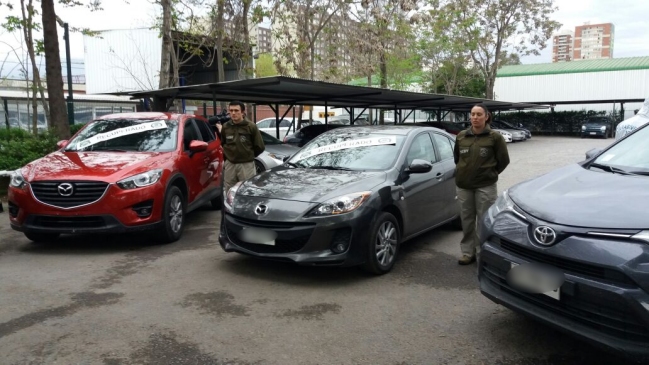 Carabineros desbarató banda dedicada al robo violento de vehículos