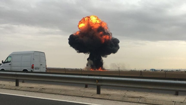 Murió piloto de caza F-18 que se estrelló en base aérea en Madrid