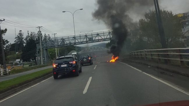 Desconocidos levantaron barricadas en distintos puntos del Gran Concepción