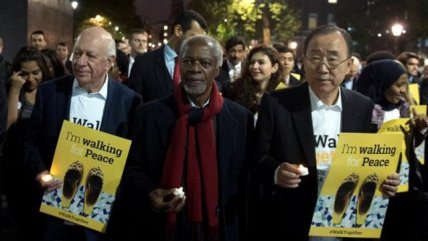   Ricardo Lagos participó en Londres de marcha para recordar la vida de Nelson Mandela 