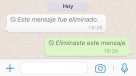 Whatsapp habilitó la función de eliminar mensajes enviados