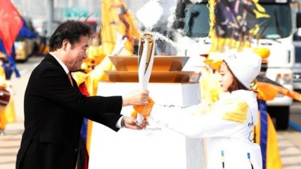  La llama olímpica llegó a Corea del Sur  