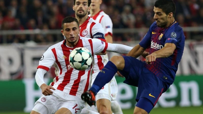 UEFA abrió expediente a Olympiakos por incidentes ante FC Barcelona