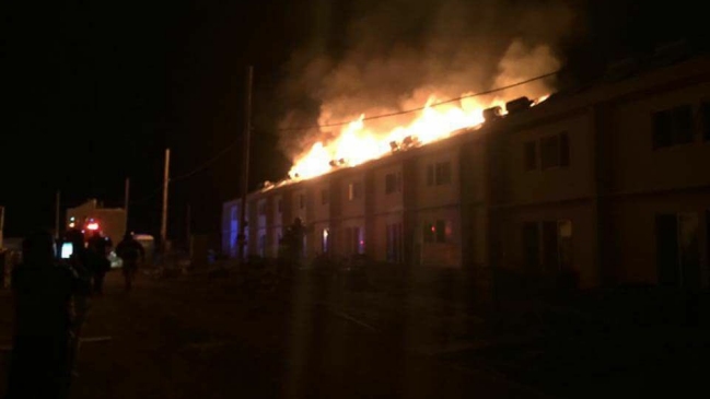 Incendio afectó a viviendas destinadas a víctimas del aluvión en Chañaral