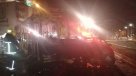 Encapuchados incendiaron bus del Transantiago en Estación Central