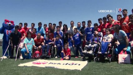 El plantel de la U recibió la visita de niños de la Teletón en el CDA