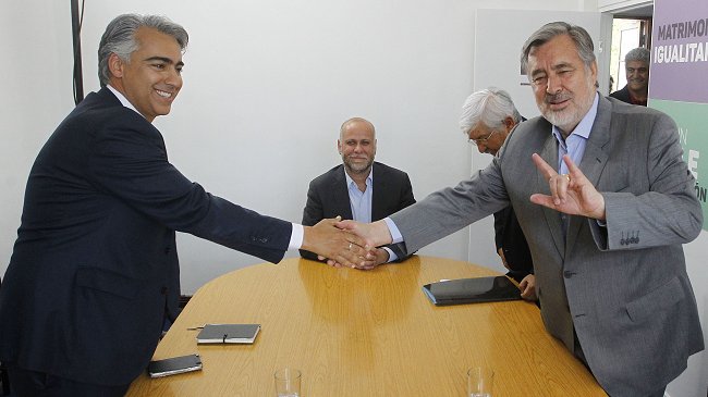 Guillier recibe el apoyo presencial de Enríquez-Ominami y Navarro