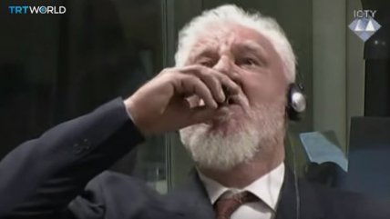   Ex líder militar serbocroata tomó veneno en juicio en su contra y murió 
